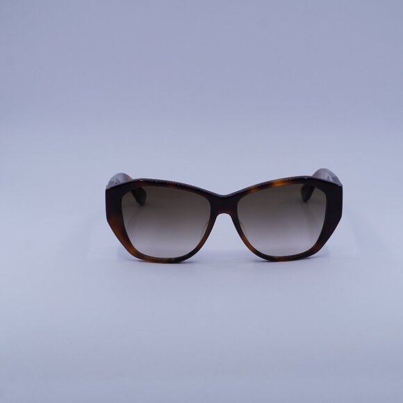 Saint Laurent SL M8 003 Sunglasses Havana Geometric Frame, Brown Lenses - Picture 2 of 10